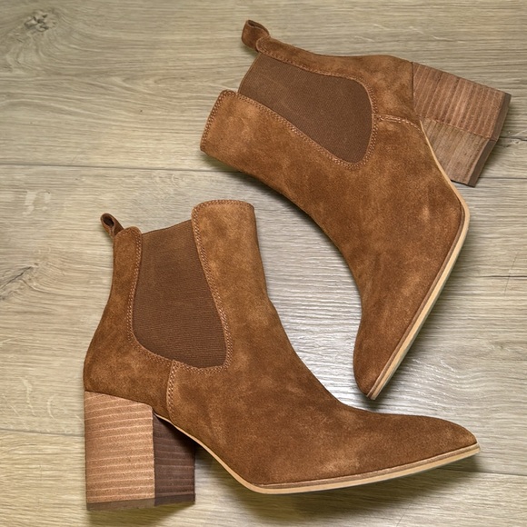 Steve Madden women’s brown suede pointed ankle boots size 9.5 - Picture 4 of 7